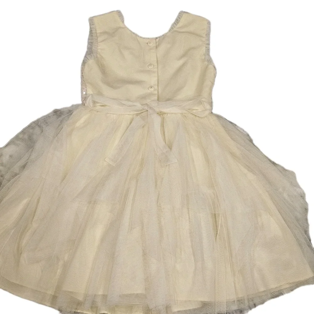 Jona Michelle Yellow Pastel Rainbow Sequins Easter Spring Tulle‎ Dress Size 7